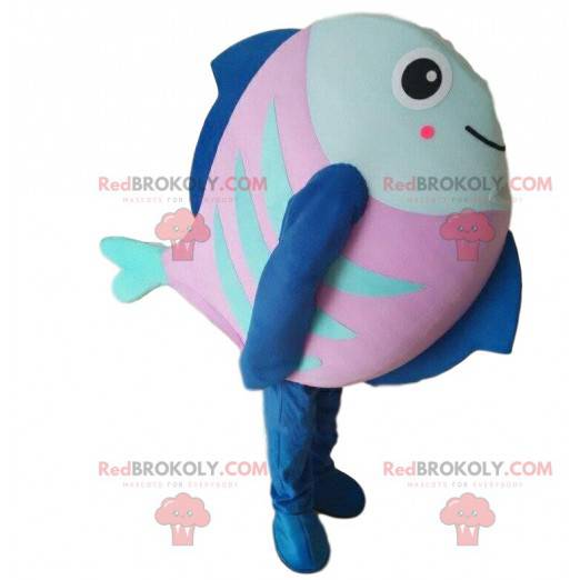 Costume da pesce rosa, blu e verde, costume da mare -