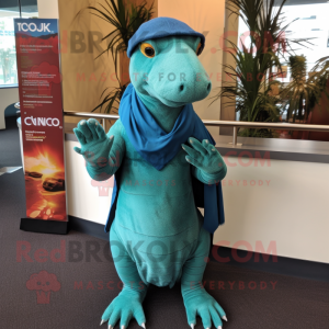 Teal Iguanodon mascotte...