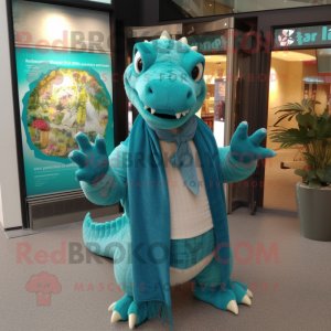 Teal Iguanodon mascotte...