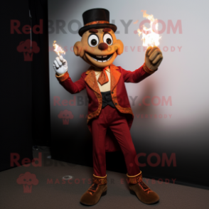 Brown Fire Eater mascot costume character dressed with a Blazer and Shoe clips