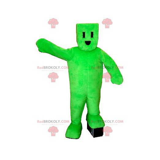 Electric plug green snowman mascot - Redbrokoly.com