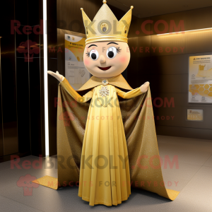 Gold Queen mascotte kostuum...