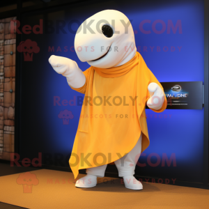 Gold Beluga Whale maskot...