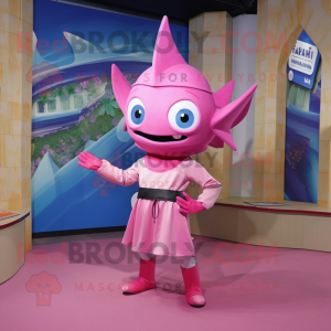 Pink Swordfish maskot...