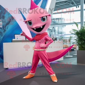 Pink Swordfish maskot...