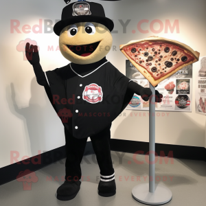 Black Pizza Slice mascotte...