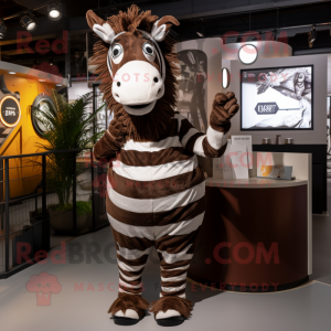 Brauner Zebra Maskottchen...