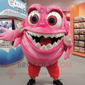 Roze Piranha mascotte...