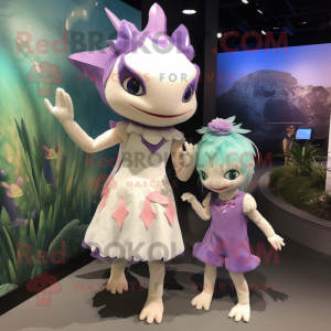 Lavendel Axolotls maskot...