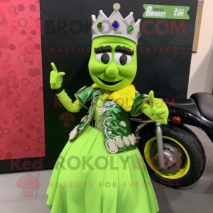 Lime Green Queen maskot...