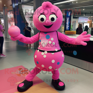 Pink Juggle mascotte...