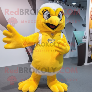 Yellow Eagle maskot kostume...