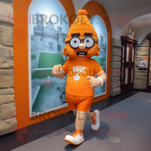 Orange Irish Castle maskot...