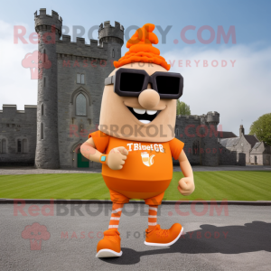 Orange Irish Castle maskot...