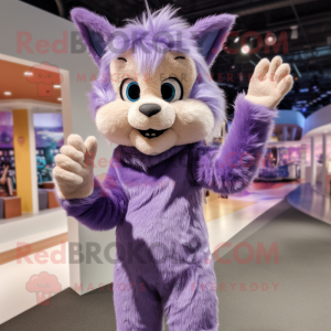 Lavendel Lynx maskot...