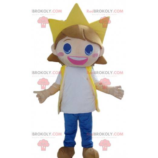 Child mascot, very smiling girl with a crown - Redbrokoly.com