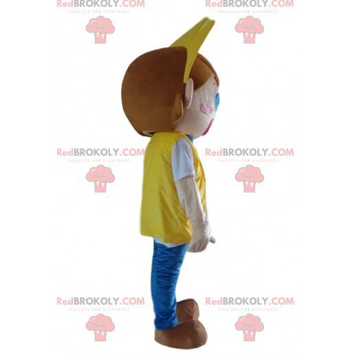 Kindermaskottchen, sehr lächelndes Mädchen mit einer Krone -