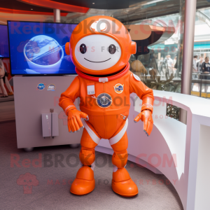 Oranje astronaut mascotte...