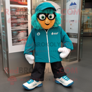 Blaugrüner Maskottchen...
