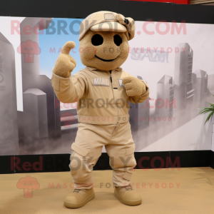 Beige Commando mascotte...