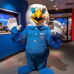 Blue Bald Eagle maskot...