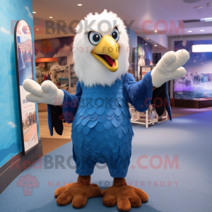 Blue Bald Eagle mascotte...