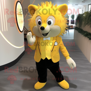 Yellow Hedgehog mascotte...