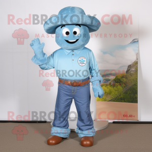 Cyan Gyro maskot kostume...