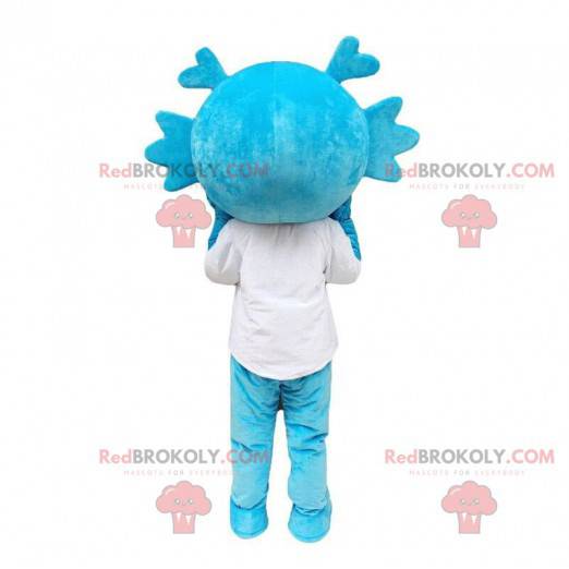 Mascotte drago blu, costume creatura blu - Redbrokoly.com