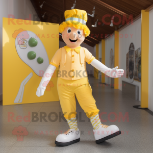 Żółty kostium maskotki Buty...