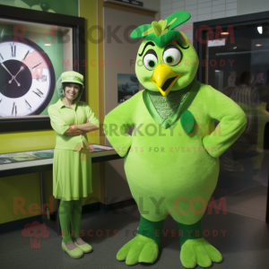 Lime Green Hawk mascotte...