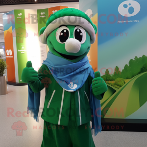 Cyan irländsk flagga maskot...