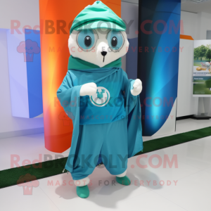 Cyan irsk flagg maskot...