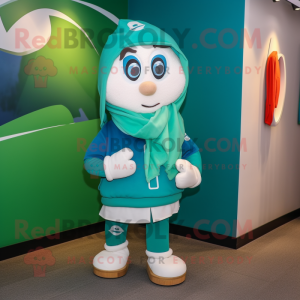 Cyan irsk flagg maskot...