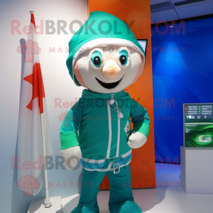 Cyan irsk flag maskot...