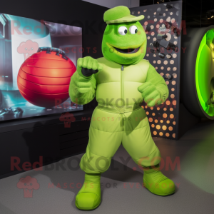 Lime Green Grenade mascotte...