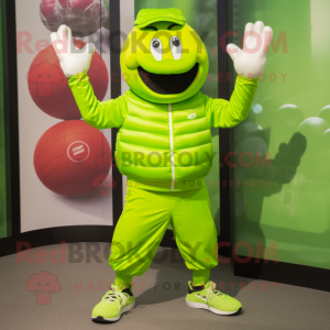 Lime Green Granat maskot...