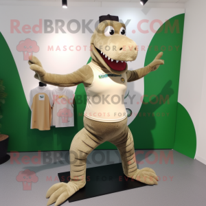 Tan-Krokodil Maskottchen...