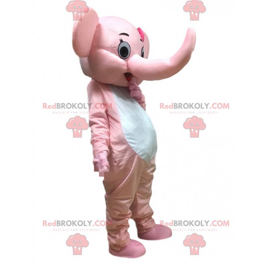 opmerking Een computer gebruiken venijn Roze olifant kostuum, dikhuidige mascotte - Besnoeiing L (175-180 cm)