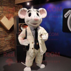 Cream Rat maskot drakt...