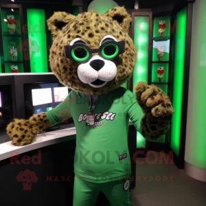 Green Cheetah mascotte...