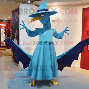 Sky Blue Pterodactyl maskot...