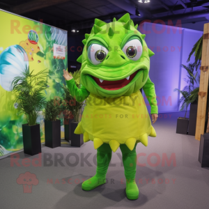 Postava maskota Lime Green...