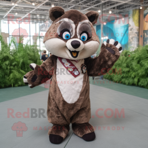 Brown Raccoon mascotte...