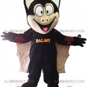 Smuk sort bat maskot - Redbrokoly.com