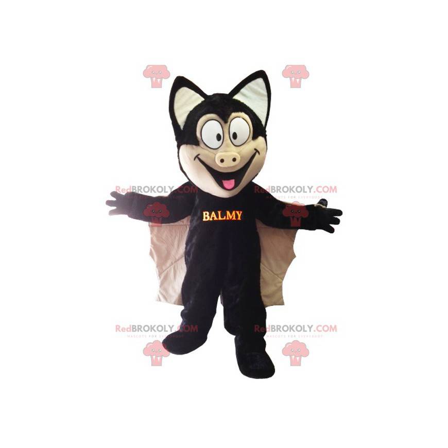 Bella mascotte pipistrello nero - Redbrokoly.com
