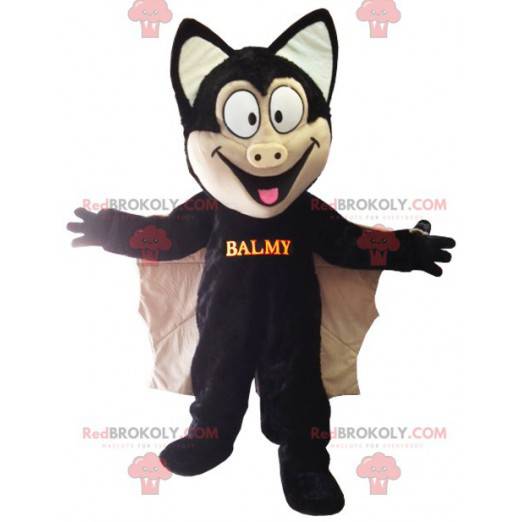 Bella mascotte pipistrello nero - Redbrokoly.com