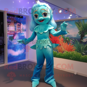  Mermaid maskot kostym...