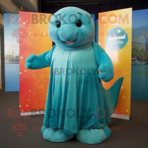 Costume de mascotte Teal...