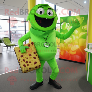 Lime Green Pizza mascotte...